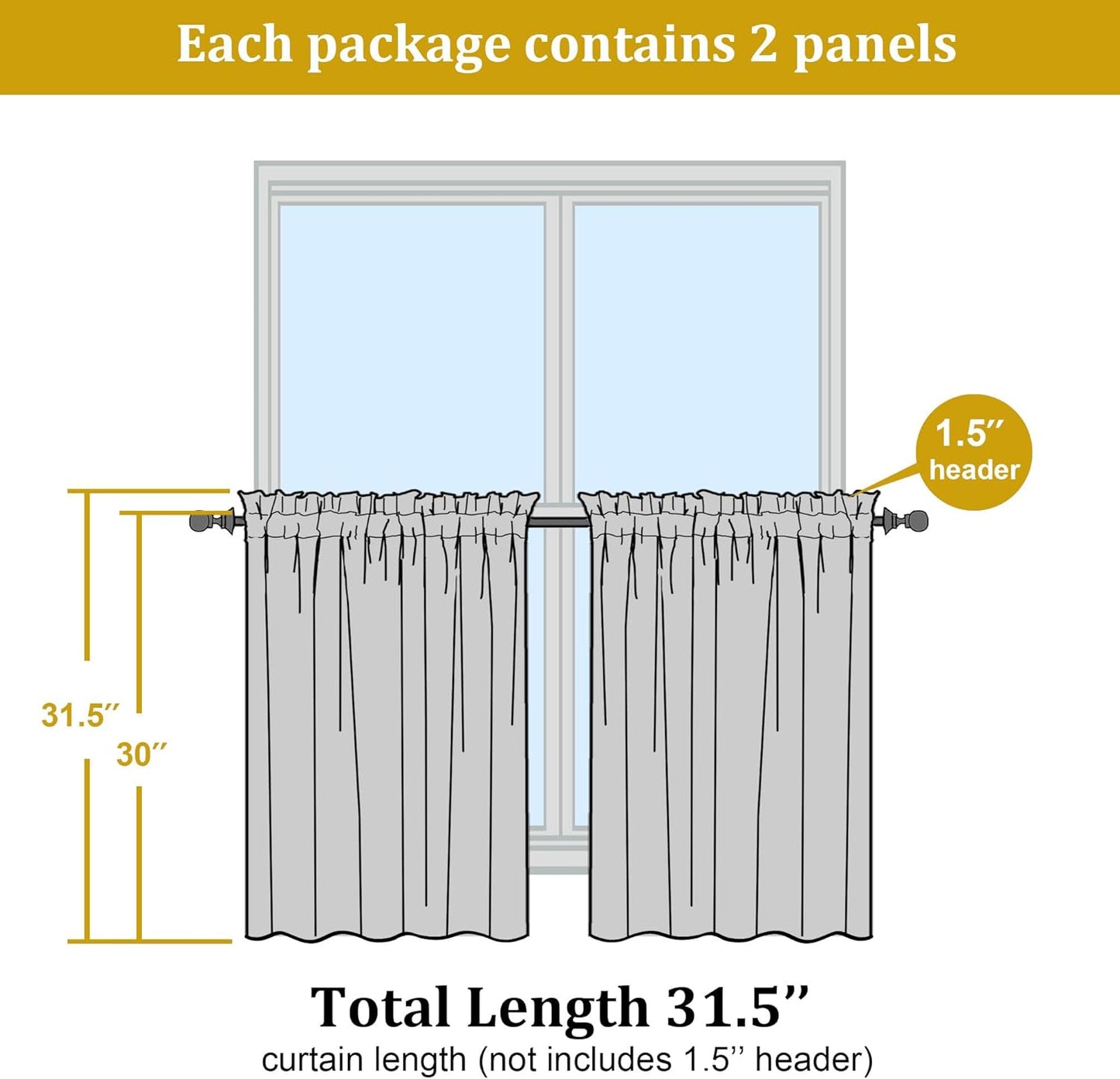 OWENIE Sheer Curtains 84 inches Long 2 Panels Set for Living Room/Bedroom, Rod Pocket Voile Sheer Panel Drapes, White, 2pcs, Each 42" W x 84" L - Colors A