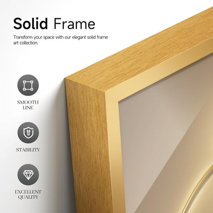 Framed Modern Luxury Gold Wall Art, Set of 3 Piece Contemporary Paintings Artwork for Walls, Golden Prints Pictures with Gold Frame, Wall Decor for Living Room, Hallway, Bedroom, Office 16x24 Inch