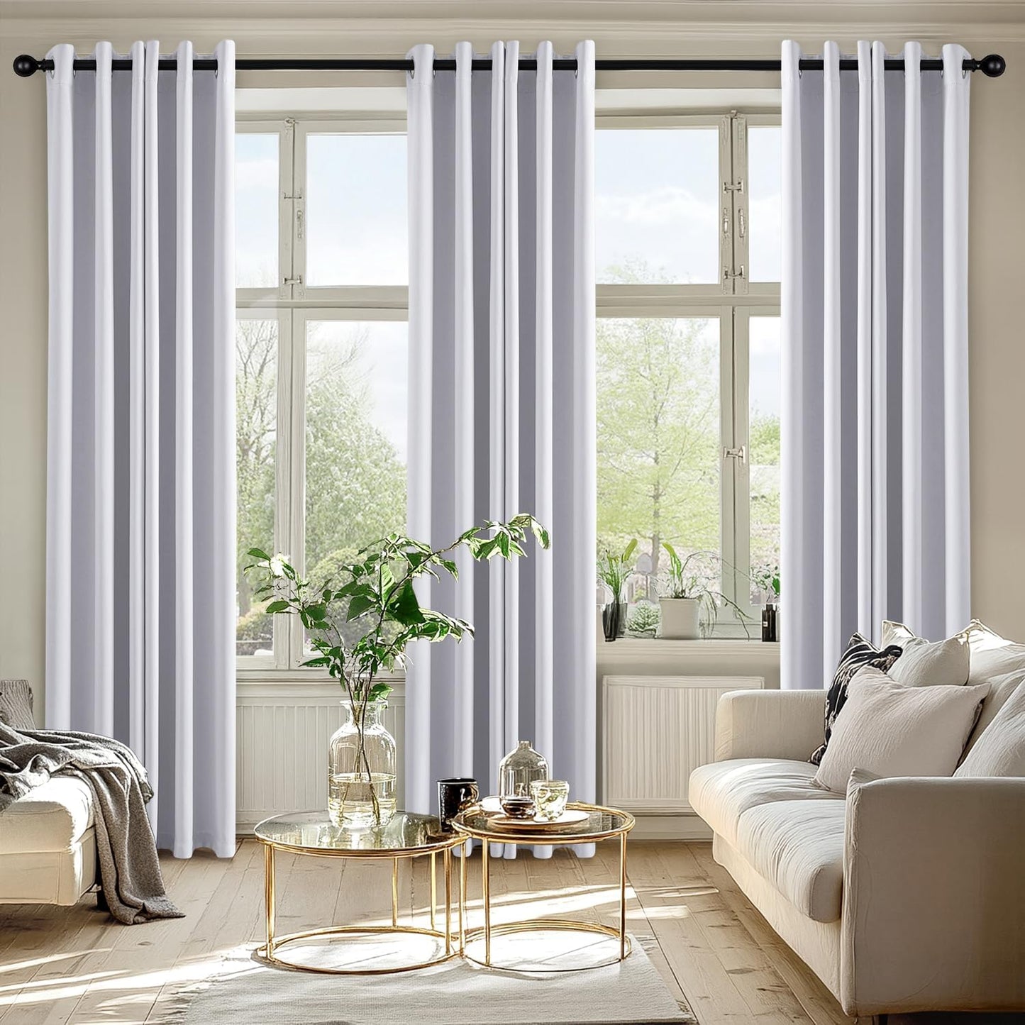 MIULEE Blackout Curtains for Bedroom Living Room 2 Panels, Thermal Insulated Room Darkening Drapes Grommet Noise Reducing Light Blocking Window Treatments 63 Inches Long 40x63 Inch Black - Colors B