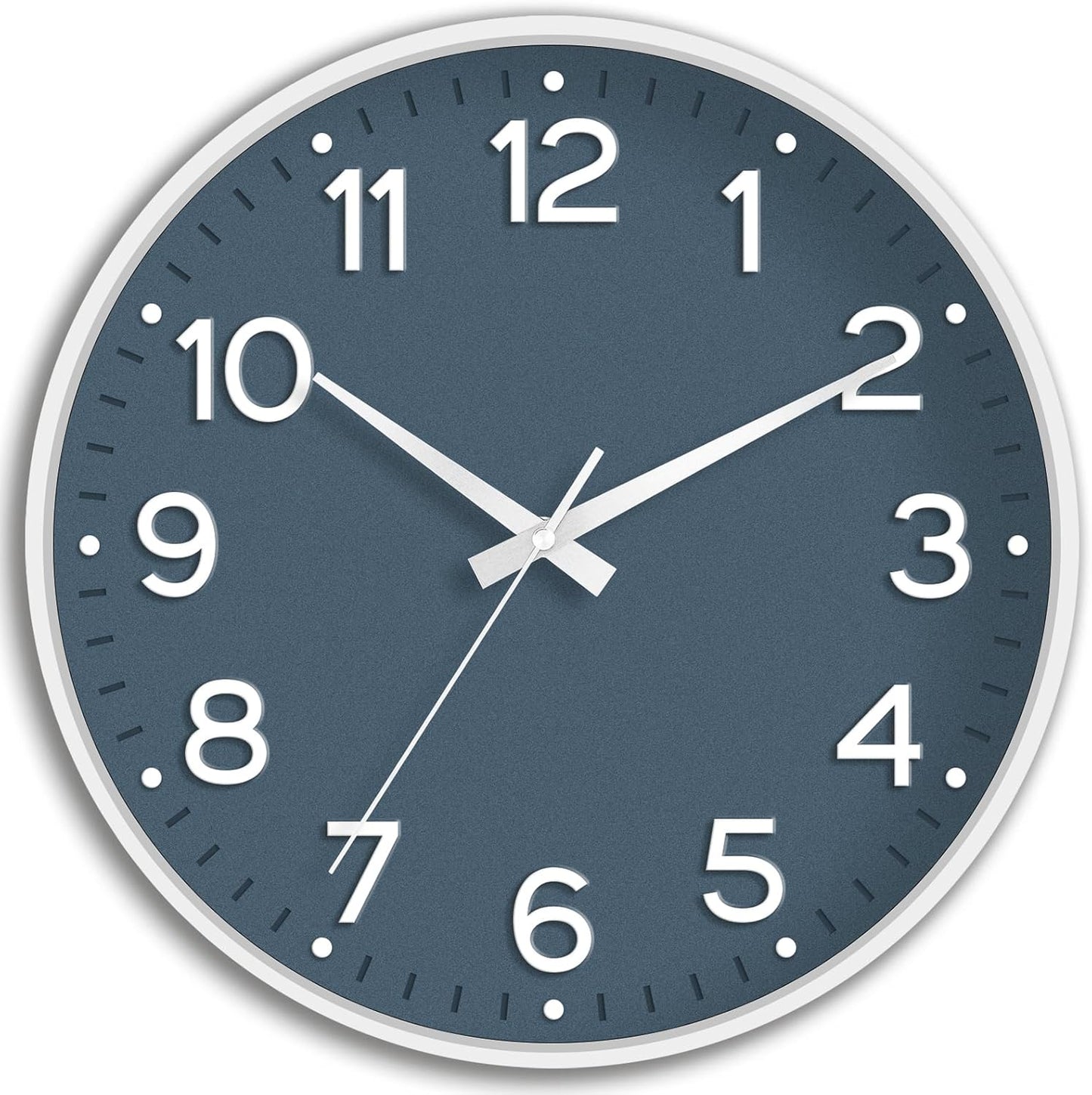 Roymnie Wall Clock Green, Silent Wall Clocks Battery Operated 8 Inch-Modern Non Ticking Analog Clock Decorative for Kitchen Office Bathroom Bedroom(Gold)