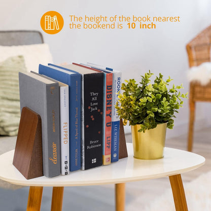 DRELIFAM Wood Handmade Book Ends to Hold Books Large Heavy Duty Bookends for Shelves Decorative Book End for Heavy Books