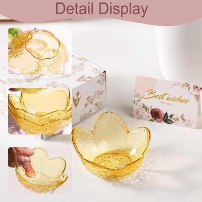 Purple Flower Jewelry Dish Glass Ring Holder Dish Jewelry Tray Cute Vanity Organizer Aesthetic Nightstand Bathroom Room Decor Trinket Dish Mothers Day Friendship Christmas Birthday Gifts for Women