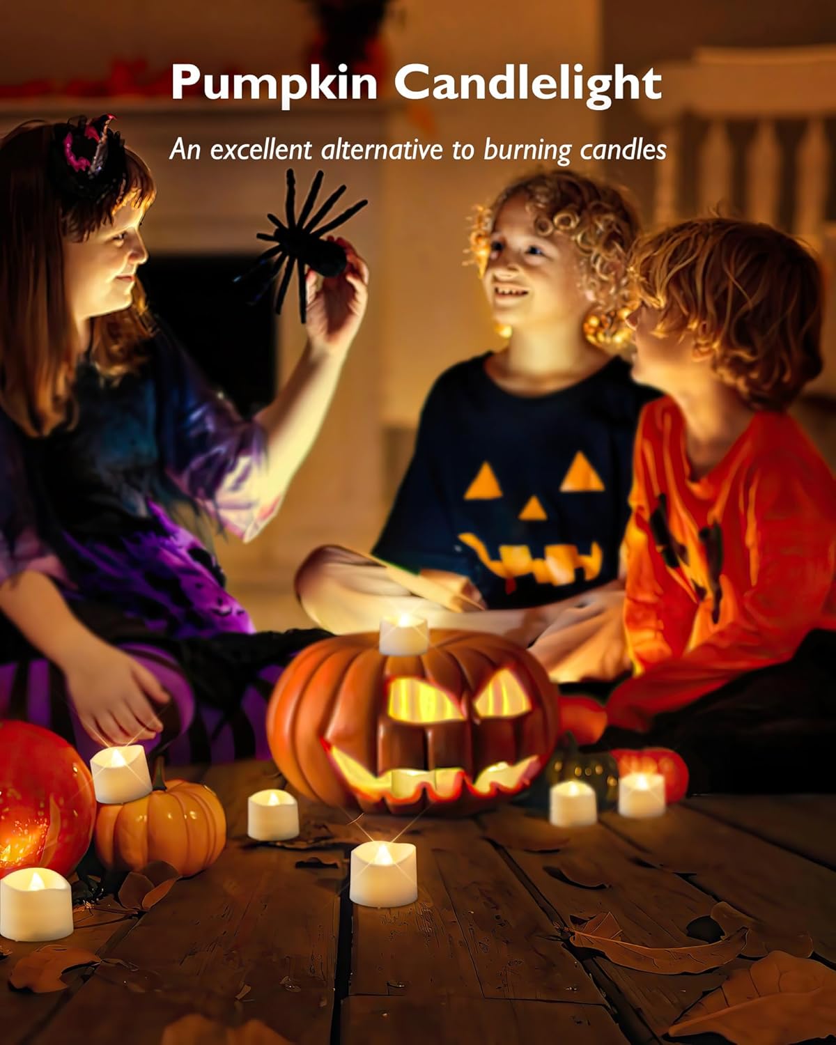 Homemory 24Pcs Flickering Flameless Candle Battery Operated, 200+Hours Fake Electric LED Tea Lights for Votive, Centerpiece Table Decorations, Wedding, Aniversary, Halloween, Christmas