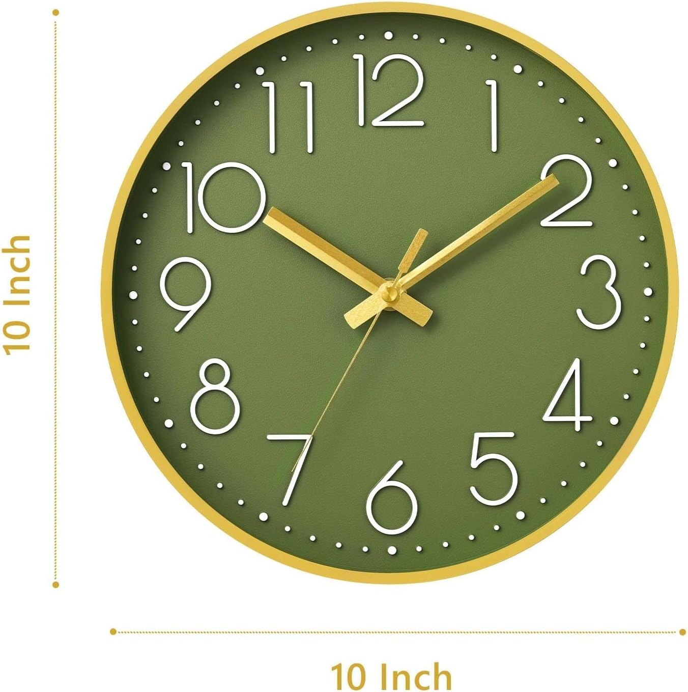 DAXSMY Wall Clock - 8 Inch Silent Non-Ticking Modern 3D Wall Clocks Battery Operated - Decorative Clock for Kitchen, Home Office, Bathroom, Bedroom(Rose Gold)