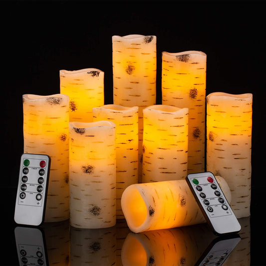 Enpornk Set of 24 Flameless Led Battery Opeated (D2.2'' x H4''5''6'') Waterproof Outdoor Indoor Candles with 10-Key Remotes and Cycling 24 Hours Timer