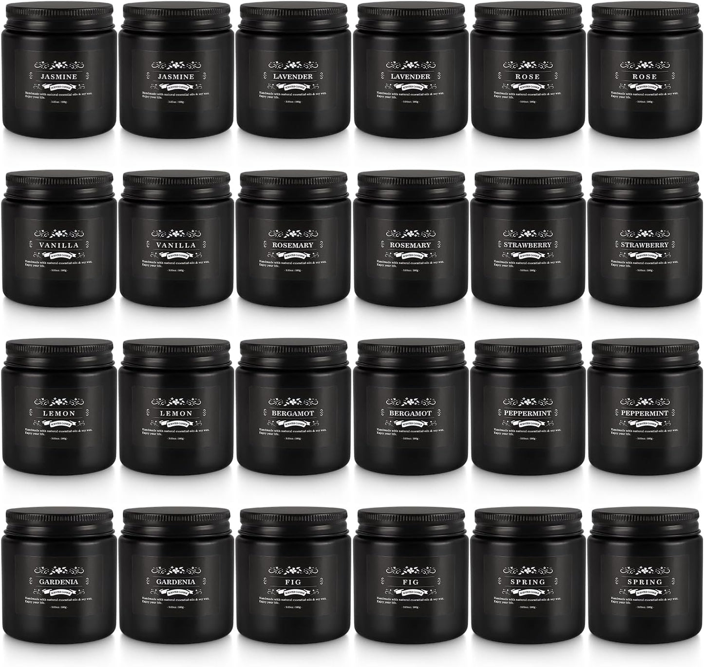 Howemon 24 Pack Scented Candles Set for Home, Relaxing Stress Relief, Aromatherapy - Natural Soy Wax and Fragrance - Gifts for Women, Mom, Best Friend, Wife, Birthday