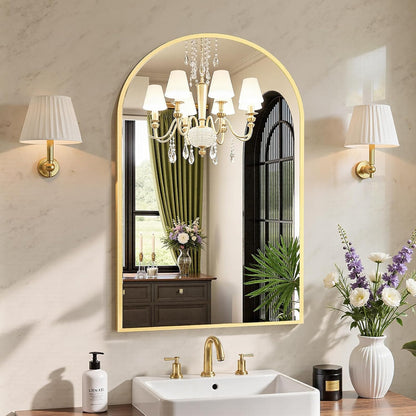 NEWBULIG Gold Round Wall Mirror 36 Inch, Bathroom Mirrors for Over Sink, Wall Decor for Bathroom, Entryway, Bedroom, Vanity