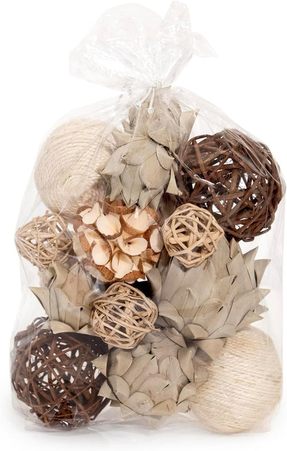 ANDALUCA Decorative Balls Bag Bowl Filler Home Decor (Beige)