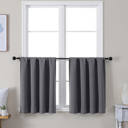 Simplebrand Ava Sage Green Blackout Curtains for Bedroom 63 Inch Length 2 Panels Set, Solid Thermal Insulated Energy Saving Rod Pocket Window Treatment Curtains Blackout Drapes, W40 x L63 Inch, Sage - Colors C