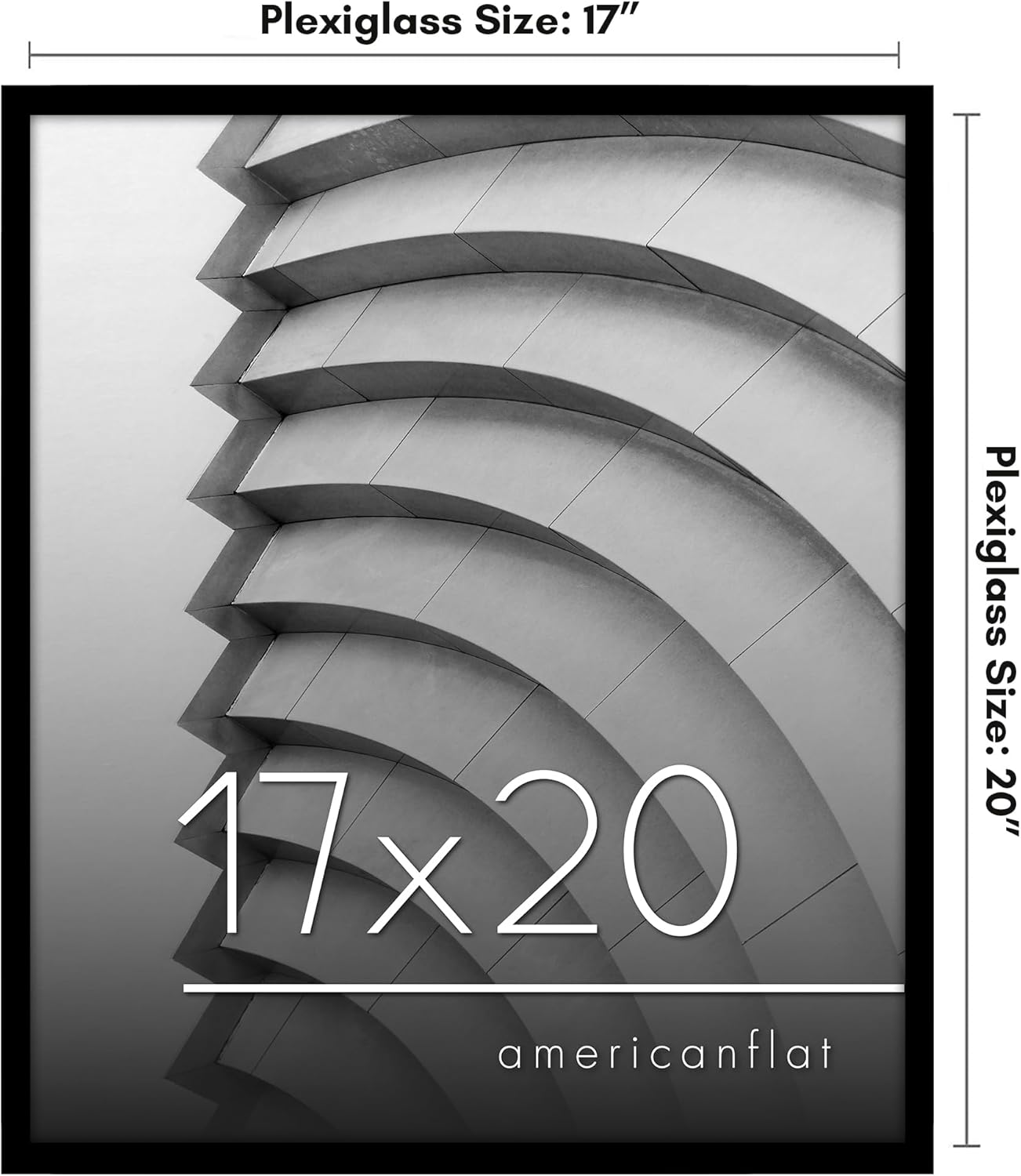 Americanflat 24x36 Poster Frame with Polished Plexiglass - Streamline Collection - Thin Border Picture Frame for Wall Display - Hanging Hardware Included - Black - Colors D
