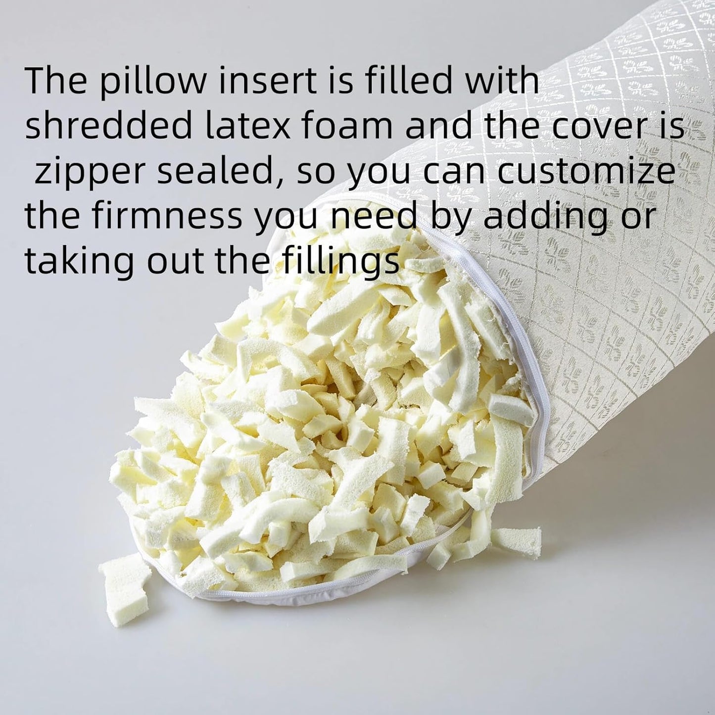 Kingnex Bolster Roll Pillow for Sleeping on Back or Side Under Knee to Relief Lower Back Pain Between Legs for Side Sleepers Cylinder Pillow with Removable Cover 20x8