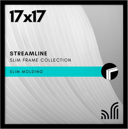 Americanflat 24x36 Poster Frame with Polished Plexiglass - Streamline Collection - Thin Border Picture Frame for Wall Display - Hanging Hardware Included - Black - Colors B