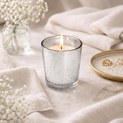 48-Pack Clear Glass Votive Candles – 10–12 Hour Long Burn, Unscented, Ivory, Bulk Set for Weddings, Events & Table Centerpieces – Hosley