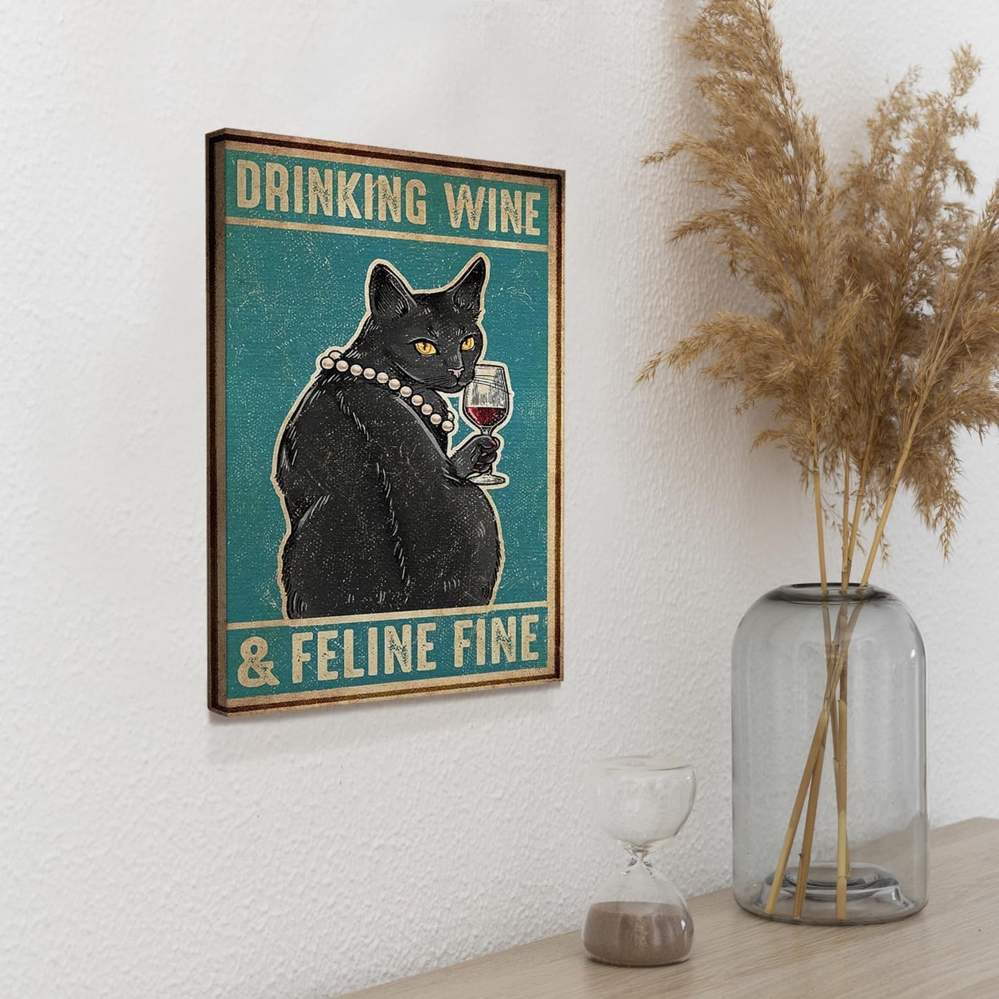 DIHSIEG 12x16 Canvas Wall Art funny bathroom wall art Print Poster Vintage Poster Frameless Floral Can be hung on the Wall Heal Your Heart poster Wall Art Canvas