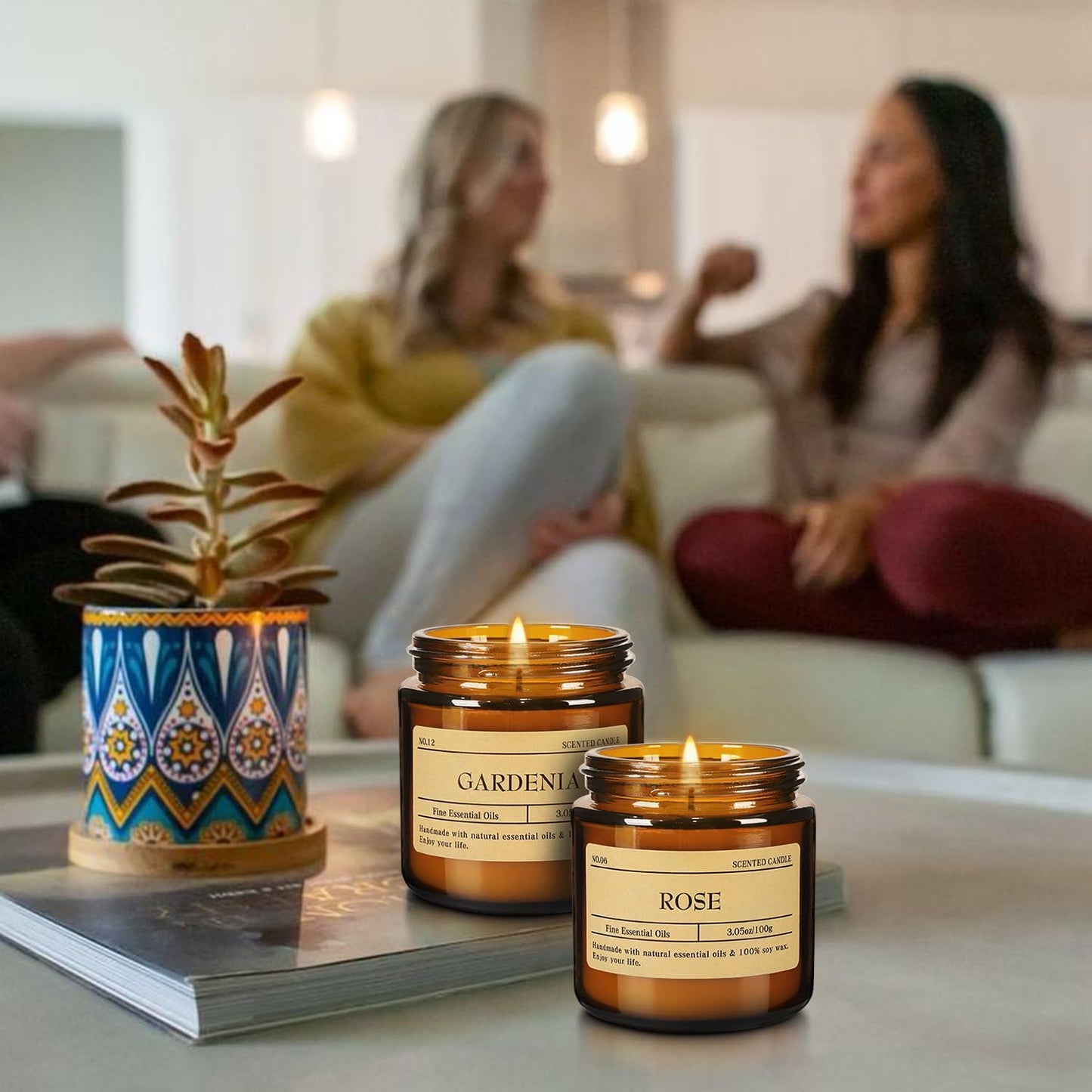 Howemon 24 Pack Scented Candles Set for Home, Relaxing Stress Relief, Aromatherapy - Natural Soy Wax and Fragrance - Gifts for Women, Mom, Best Friend, Wife, Birthday