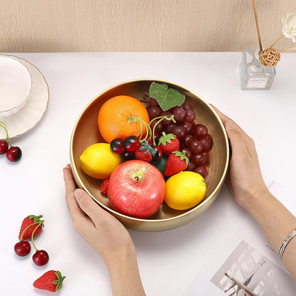 Key Bowl for Entryway Table Decorative Key Dish for Organizing Tabletop Catch All Bowl Gold Fruit Bowls for Kitchen Counter, Coffee Table,7.4 Inches