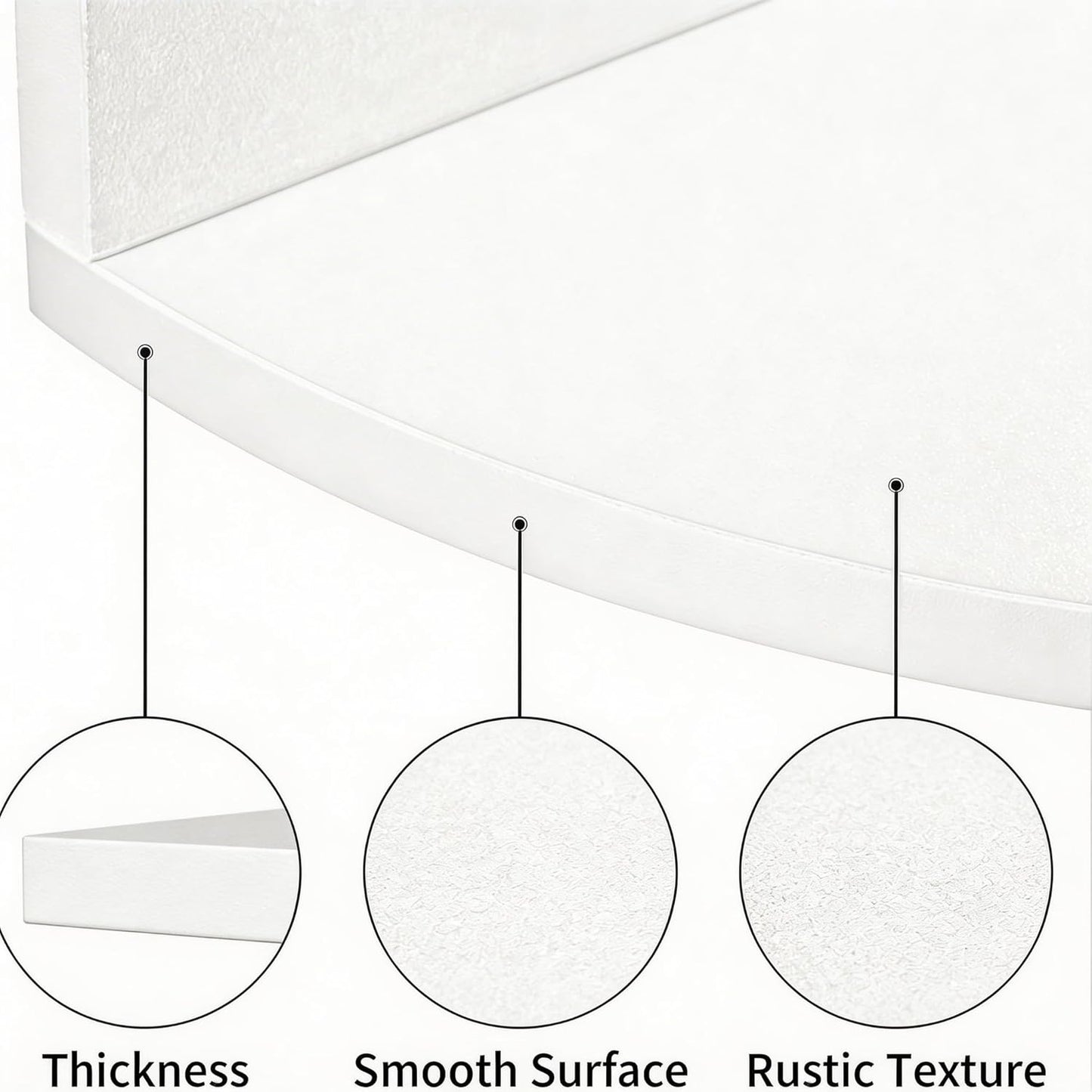 No-Drill Corner Shelf Wall Mount, 5-Tier Floating Corner Bookshelf with Hooks, Space-Saving Zigzag Plant Shelf for Bedroom, Living Room, Bathroom, Home Office