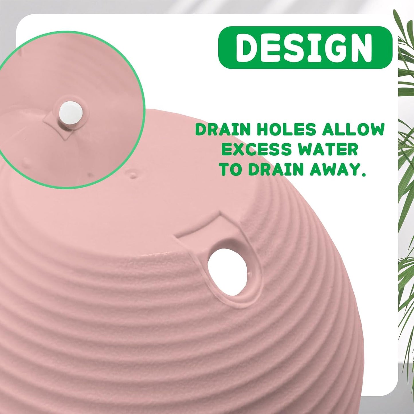 Srmayyi 4 Pack 8 inch Plastic Self Watering Hanging Planters,Round Hanging Basket Planter with Drainer and Metal Chain,White Garden Flower Plant Pot Container for Indoor Outdoor Plants