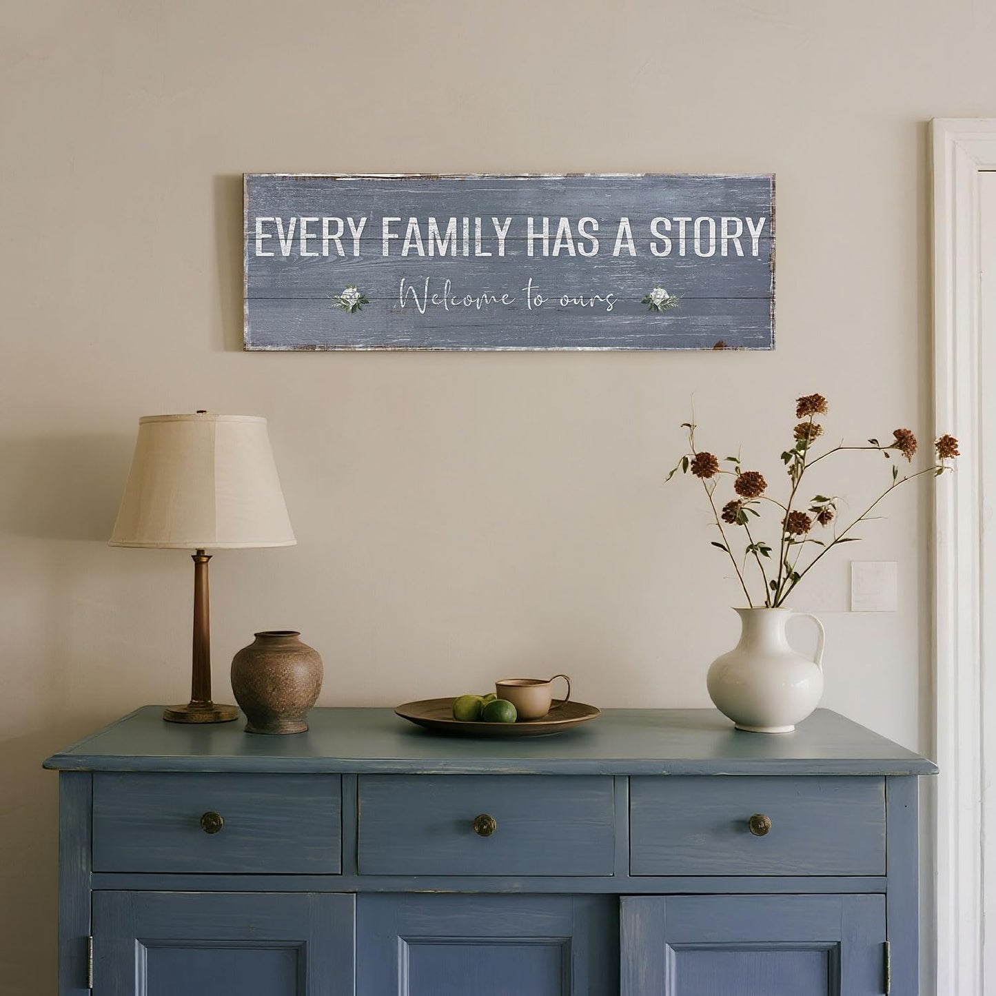 Quotes Wall Decor Enjoy the Little Things Sign Family Wall Signs Canvas Prints Rustic Wooden Wall Art Wood Pictures for Living Room Bedroom Office Home Decor, 6 X 17 Inch Framed