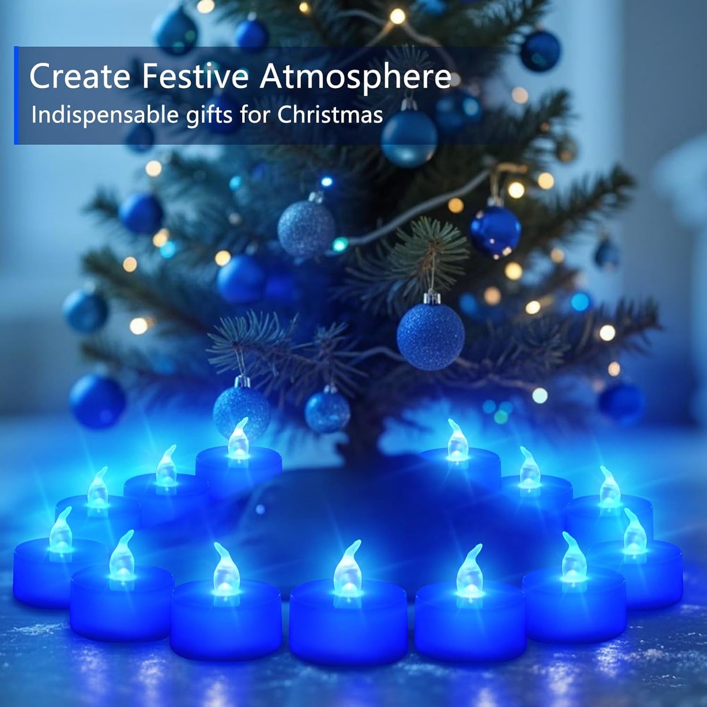 LED Tea Lights - 12 Pack Flameless Battery Operated Candles, 200+ Hours Flickering Warm White, Realistic Fake Tealights for Weddings, Home Decor, Parties, and Sweetest Day