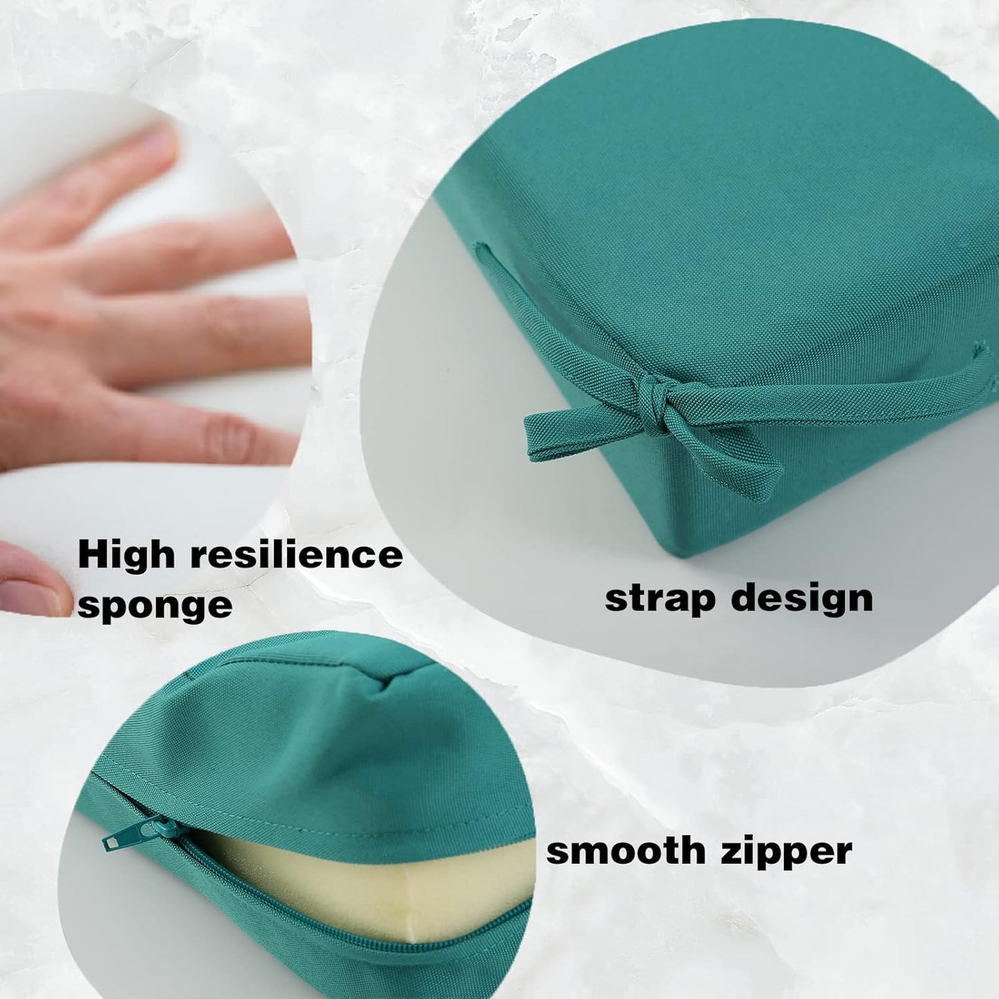 idee-home Outdoor Bench Cushion Waterproof, Bench Cushions for Outdoor Furniture, Patio Porch Swing Replacement Seat Pad with Ties for Garden Backyard, 48 x 18 Inch Red