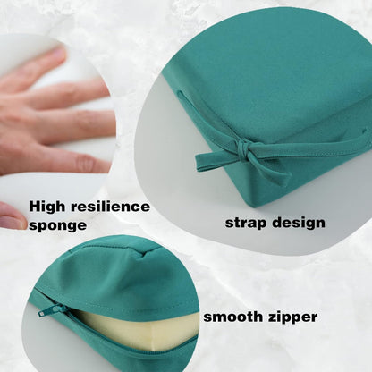 idee-home Outdoor Bench Cushion Waterproof, Bench Cushions for Outdoor Furniture, Patio Porch Swing Replacement Seat Pad with Ties for Garden Backyard, 48 x 18 Inch Red