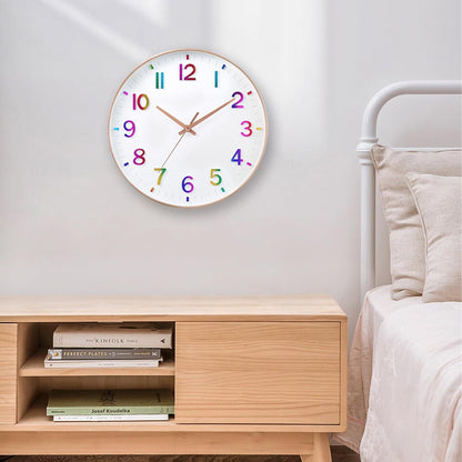 HZDHCLH Wall Clocks Battery Operated,12 inch Silent Non Ticking Modern Wall Clock for Living Room Bedroom Kitchen Office Classroom Decor (Olive Green and Gold)