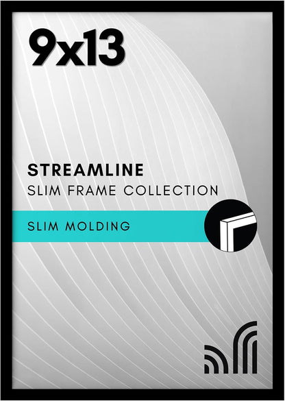 Americanflat 24x36 Poster Frame with Polished Plexiglass - Streamline Collection - Thin Border Picture Frame for Wall Display - Hanging Hardware Included - Black - Colors D
