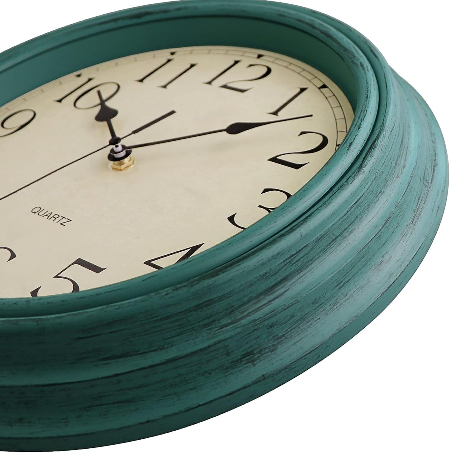 Foxtop Retro Silent Non-Ticking Round Classic Clock Quartz Decorative Battery Operated Wall Clock for Living Room Kitchen Home Office 12 Inch (Bronze)