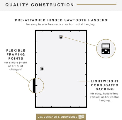 MCS Trendsetter 24x36 Poster Frame Black High-Gloss, Vertical & Horizontal Wall Hanging Large Picture Frame for Photos, Posters & Art Prints (1-Pack)