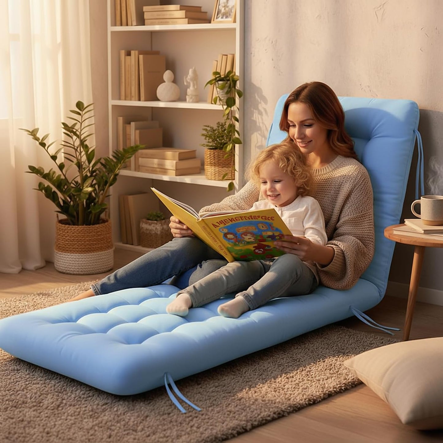 Vercraft Long Floor Cushion Large Floor Cushion with Brushed Cotton Jumbo Lounger Pillow for Outdoor Indoor Bay Window Meditation Yoga Reading Sleeping(Pink)
