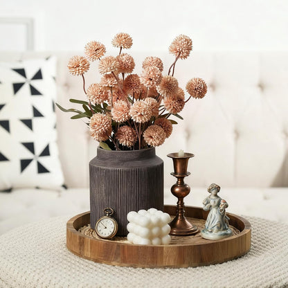 Modern Ceramic Vase Set of 5, Vases Home Decor Rustic Farmhouse Decorative Vase Pottery Vases for Bouquet Pampas Grass Dried Fresh Flowers, Table Living Room Kitchen Bedroom