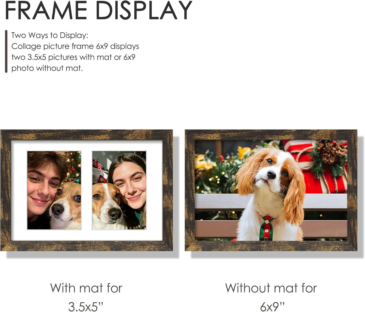 DUENPY 14x26 Collage Picture Frame 4x6 Collage Picture Frame Displays Twelve 4x6 inch Photos Available Horizontal Wall Mounting Display and Vertical Black - Colors B