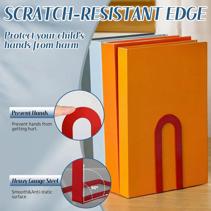 Chunful 12 Pcs Modern Metal Book Ends for Shelves Decorative Small Bookends Book Shelf Organizer Minimalist Design Stopper to Hold Books for Home Office (Gold,5.5 * 3.75 * 2.25inch)