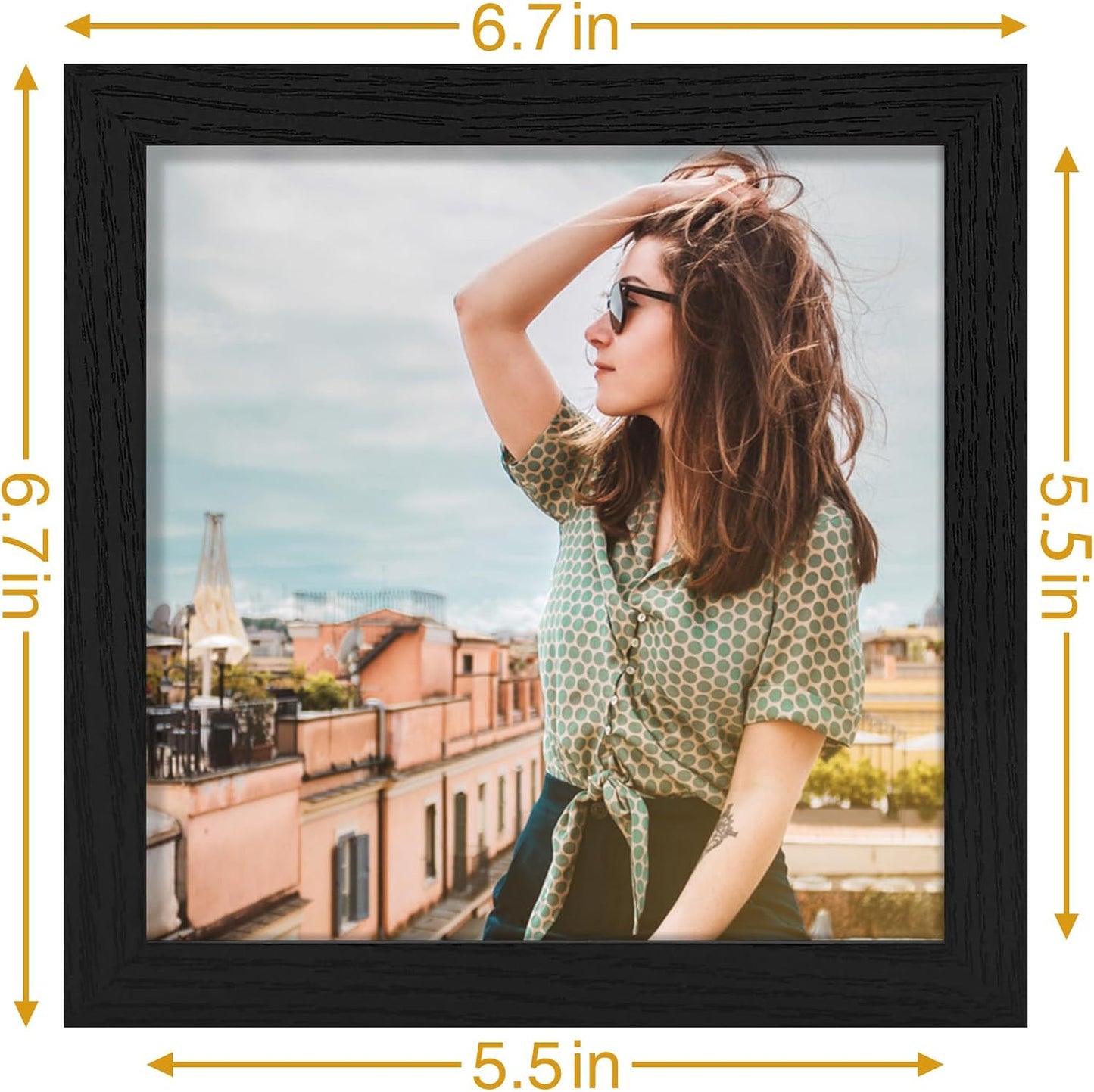 Vittanly 11x14 Picture Frame, Display Pictures 8x10 with Mat or 11x14 without Mat, Photo Frame for Wall Mounting, Black, 1 Pack - Colors A
