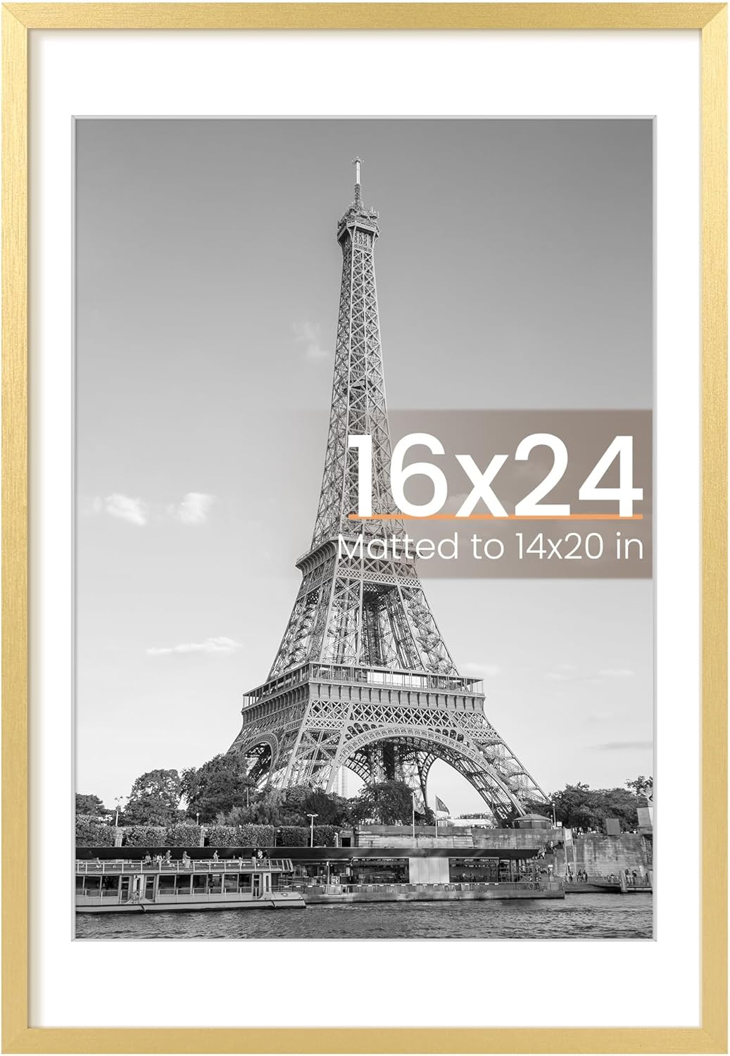 upsimples 8x10 Picture Frame, Display Pictures 5x7 with Mat or 8x10 Without Mat, Wall Hanging Photo Frame, Black, 1 Pack - Colors A