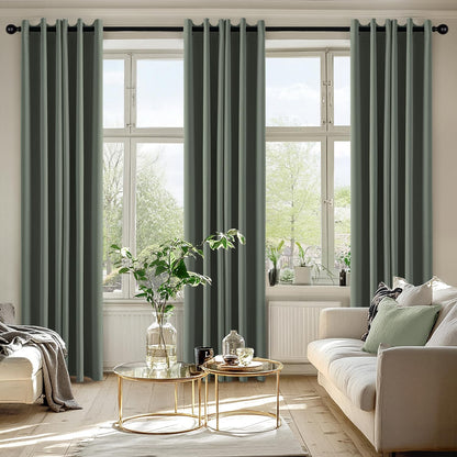 MIULEE Blackout Curtains for Bedroom Living Room 2 Panels, Thermal Insulated Room Darkening Drapes Grommet Noise Reducing Light Blocking Window Treatments 63 Inches Long 40x63 Inch Black - Colors B