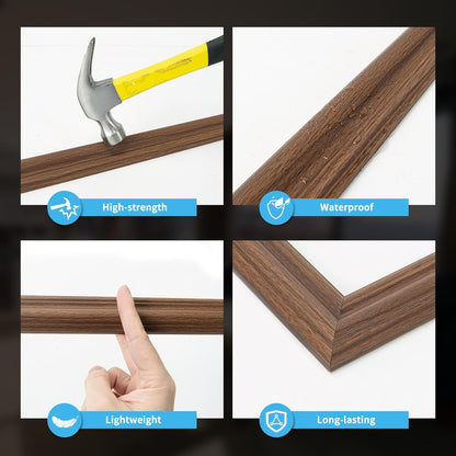 Art3d Pre-Cut Wall Molding Set of 6 pcs, Ready-to-Assemble Wainscoting Panels for Interior Wall Décor Living Room Bedroom Accent Wall - Installed with Glue, 3 Top 3 Bottom