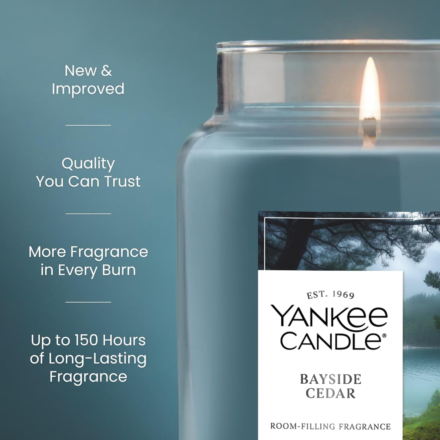 Yankee Candle Ocean Air Scented Candle, 22oz Large Jar with up to 150 Hour Burn Time, Giftable