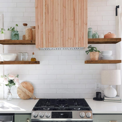 QEEIG Floating Shelves for Wall Bathroom Shelf Bedroom Kitchen Living Room Hanging Book Shelves Small Farmhouse Decor 16 inch Set of 3, Rustic Brown (015-BN3)