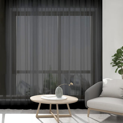 Chyhomenyc Sheer White Valances for Windows 2 Pack, Small Window Curtains for Living Room Bathroom Cafe Laundry Basement, Modern Top Dual Rod Pocket Voile Curtain, 42W x 14L inches, White - Colors B