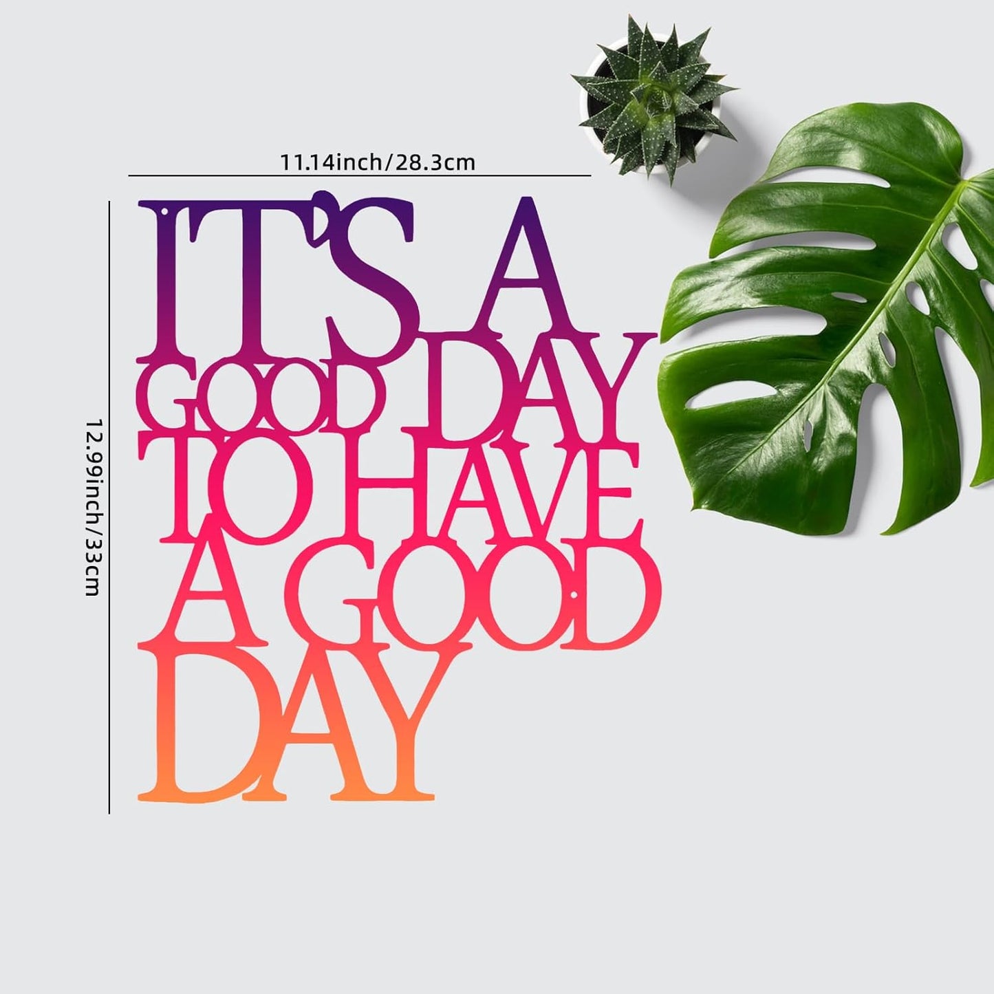 Benziso Motivational Metal Wall Art Inspirational Wall Decor Positive Quotes Wall Decor for Office Living Room Encouragement Gifts