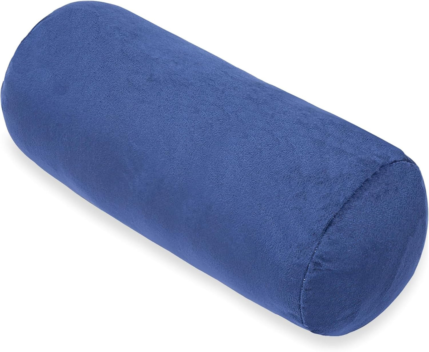 1 MIDDLE ONE Round Cylinder Bolster Pillow with Removable Velvet Cover, Tube Roll Cervical Pillow for Head, Neck, Back and Legs Support, 13" x 6", Grey