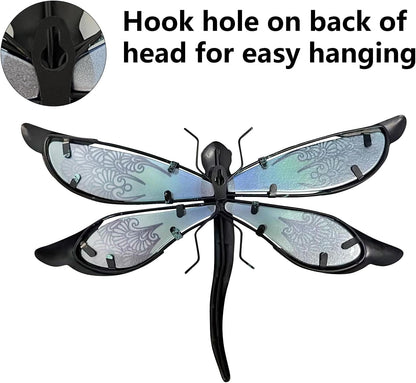 LIFFY Metal Dragonfly Wall Decor Handmade - Outdoor Metal Wall Art Decor for Patio Garden Fence Living Room, Bedroom, Dragonfly Gifts