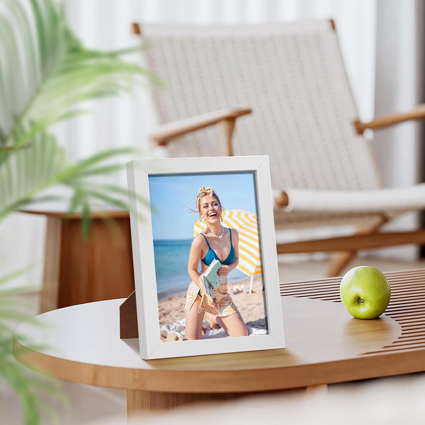 HappyHapi 4x6 Picture Frame Set of 5, Black Frames Display Photo 3.5x5 with Mat or 4x6 without, Gallery Wall Frame Set, Wall or Tabletop Display (Black)