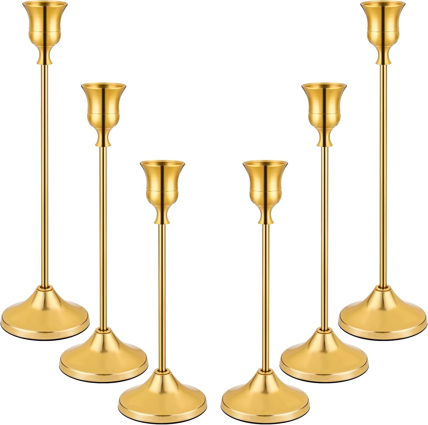 3PCS Candlestick Holders, Taper Candle Holder for Candlesticks, Metal Taper Candle Holders Glaceful Decor Set for Wedding Centerpieces, Christmas, Birthday Party, Holiday Dinning Table Décor