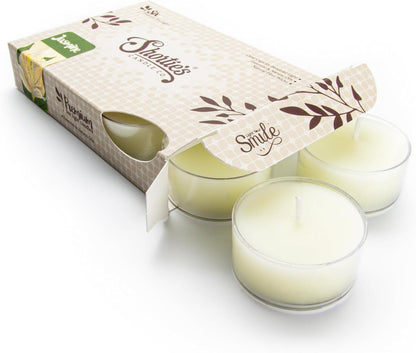 Pure English Lavender Premium Tealight Candles - Highly Scented with Essential & Natural Oils - 6 Purple Tea Lights - Beautiful Candlelight - Made in the USA - Flower & Floral Collection