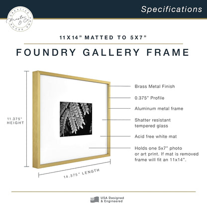MCS Master & Co. Foundry Metal 18x18 Matted Picture Frame with 8x8 Photo Display, Black Vertical & Horizontal Wall Hanging Frame for Photos & Artwork (1-Pack)