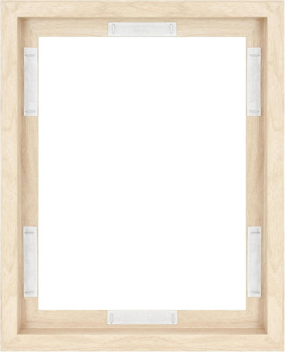 MCS Canvas Float Frames 8x10 Frame, Black Frame for Finished Canvases, Vertical & Horizontal Wall Hanging Frame with Adhesive for Canvas Paintings (1-Pack)