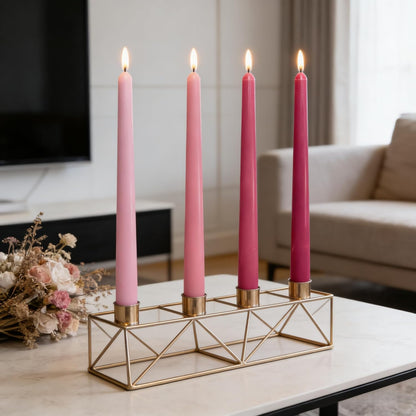 12-Pack Earth Tone Taper Candles, 10 Inch Unscented Dripless Candlesticks, Long-Lasting Burn Time of 7-8 Hours, Perfect for Fall Harvest Halloween Thanksgiving Dinners Parties and Home Décor